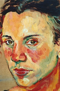 Portrait, détail. Huile sur toile                                          